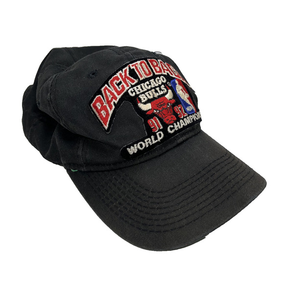 Chicago Bulls Back To Back ‘91-92 Champs Snapback Hat Sports Specialties VTG - Picture 2 of 7